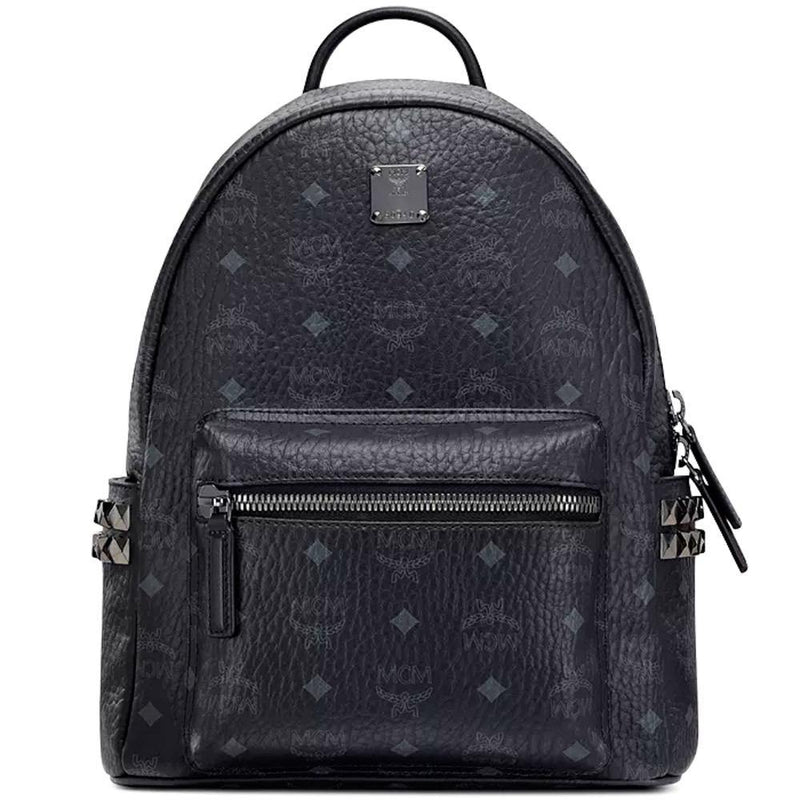 MCM Stark Backpack Visetos Blue in Coated Canvas with Silver-tone - US