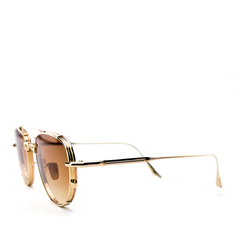 Jacques Marie Mage Gold Harcourt Aviator Sunglasses - Luxybit