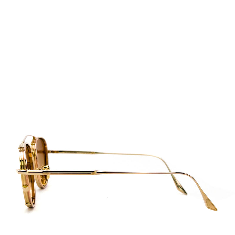 Jacques Marie Mage Gold Harcourt Aviator Sunglasses - Luxybit