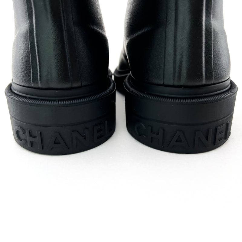 CHANEL, Shoes, Chanel Short Boots Black 36