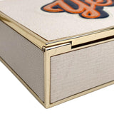 Anya Hindmarch Imperial Embossed Leather Yes Box Clutch 