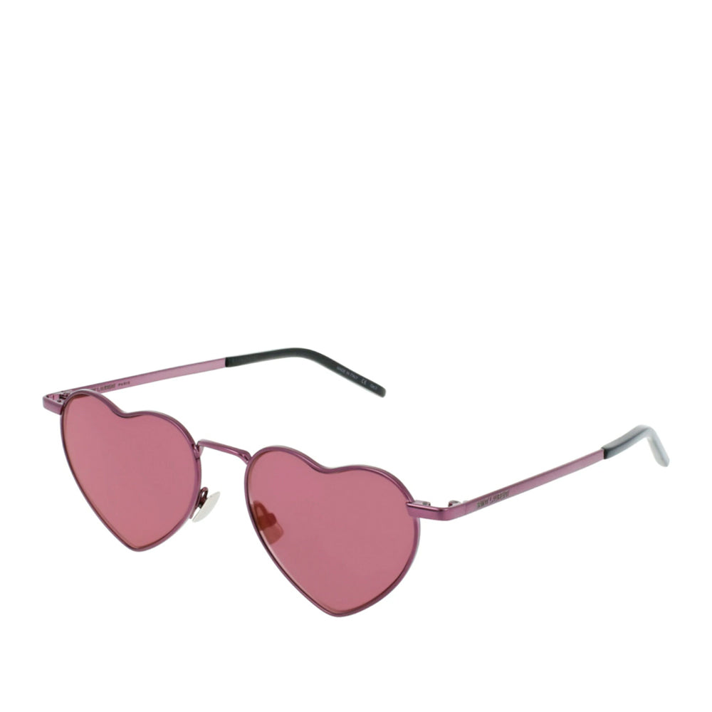 Saint Laurent Pink Tinted Heart Sunglasses