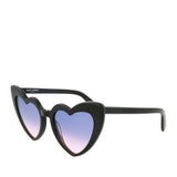 Saint Laurent Black Lou Lou Heart Sunglasses - Luxybit