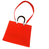 Fendi Sunshine Medium Red FF fabric shopper