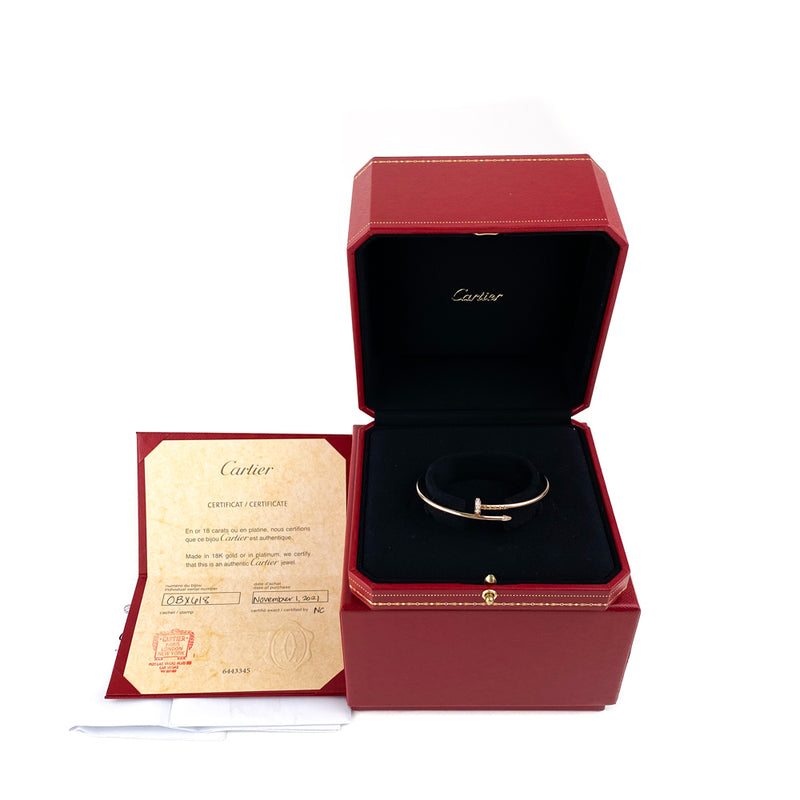 Cartier Love Small Model 18k Rose Gold Bangle Bracelet Size 16 BOX