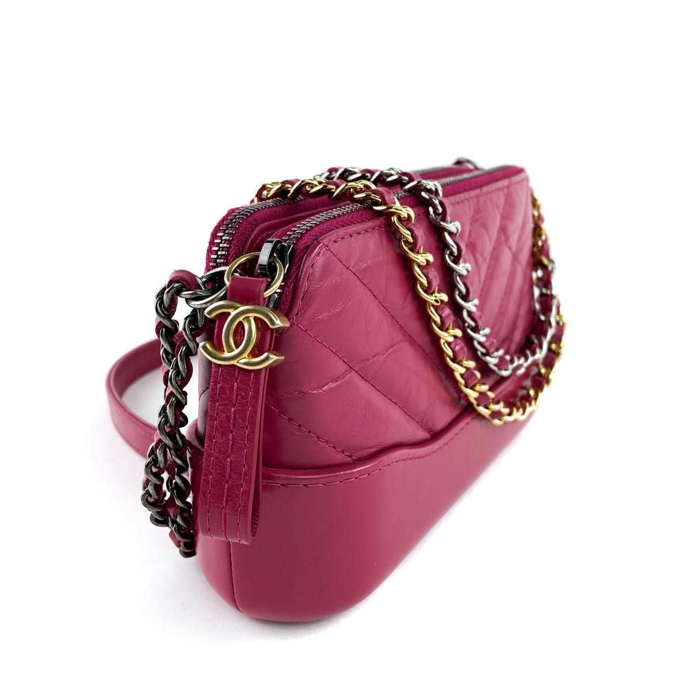 Gabrielle leather crossbody bag Chanel Pink in Leather - 25966018