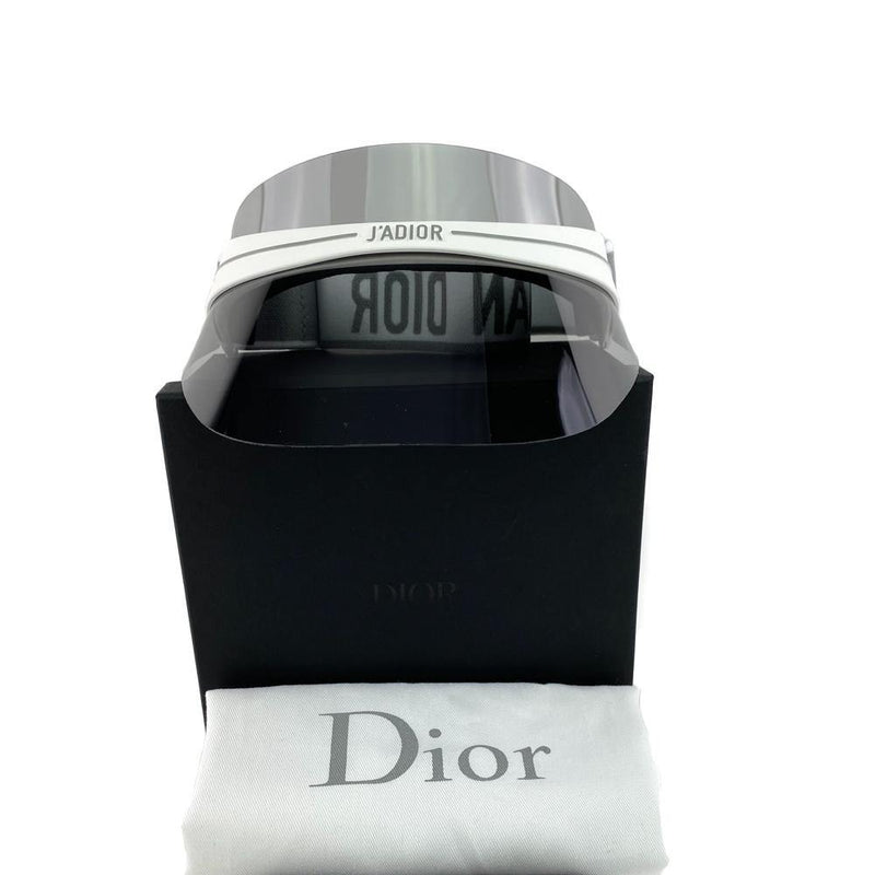 Dior Club1 Visor Sunglasses White Acetate Frame Gray.