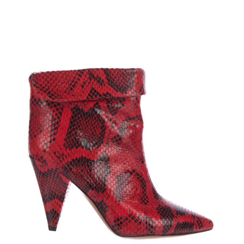 Isabel Marant Red Snake Lisbo Boots