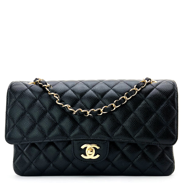 CHANEL Lambskin Quilted CC Box Clutch With Chain Black 1287885