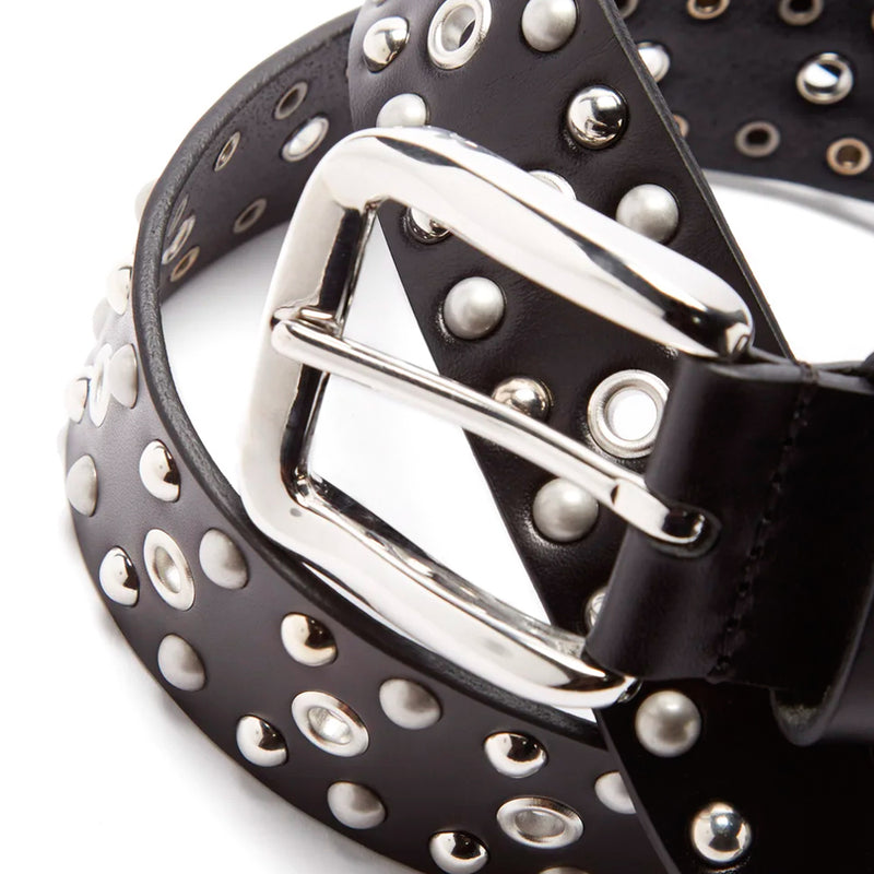 Isabel Marant Studded Leather Rica Belt Black