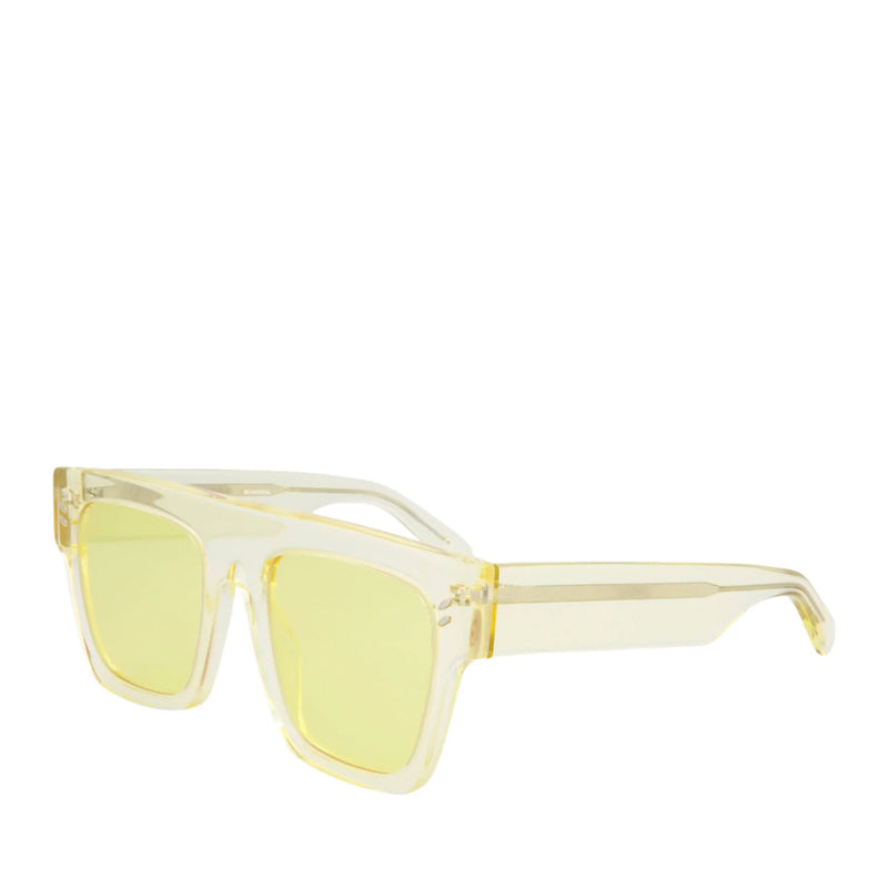 Stella McCartney Yellow Tinted Logo Square Sunglasses