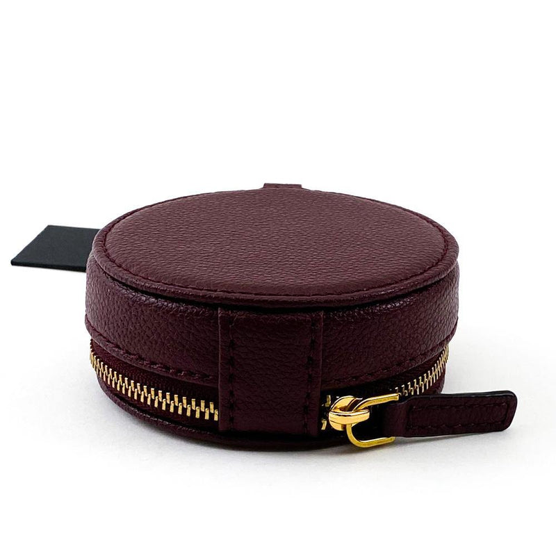 Leather AirPods Chain Case Burgundy Red.
