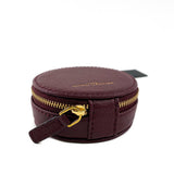 Leather AirPods Chain Case Burgundy Red.
