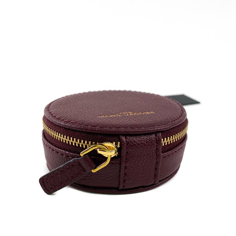 Leather AirPods Chain Case Burgundy Red.