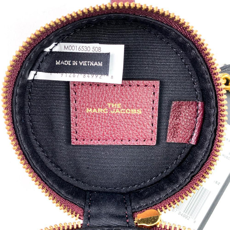 Leather AirPods Chain Case Burgundy Red.