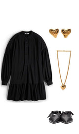 Chanel Vintage Heart Earrings and Necklace