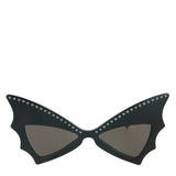 Saint Laurent Black Jerry Bat Crystal Sunglasses