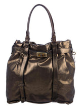 Lanvin Metallic Bronze Lambskin Leather Kentucky Tote Bag - Luxybit