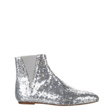Loewe Silver Sequined Leather Chelsea Boots