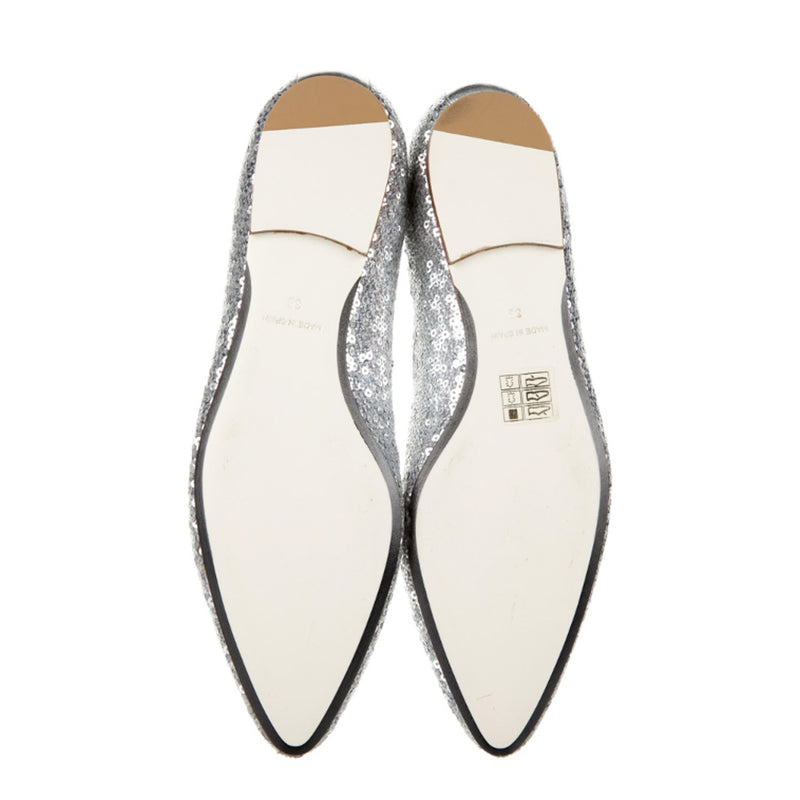 Loewe Silver Sequined Leather Chelsea Boots