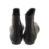 Loewe Green Sequined Leather Chelsea Boots 