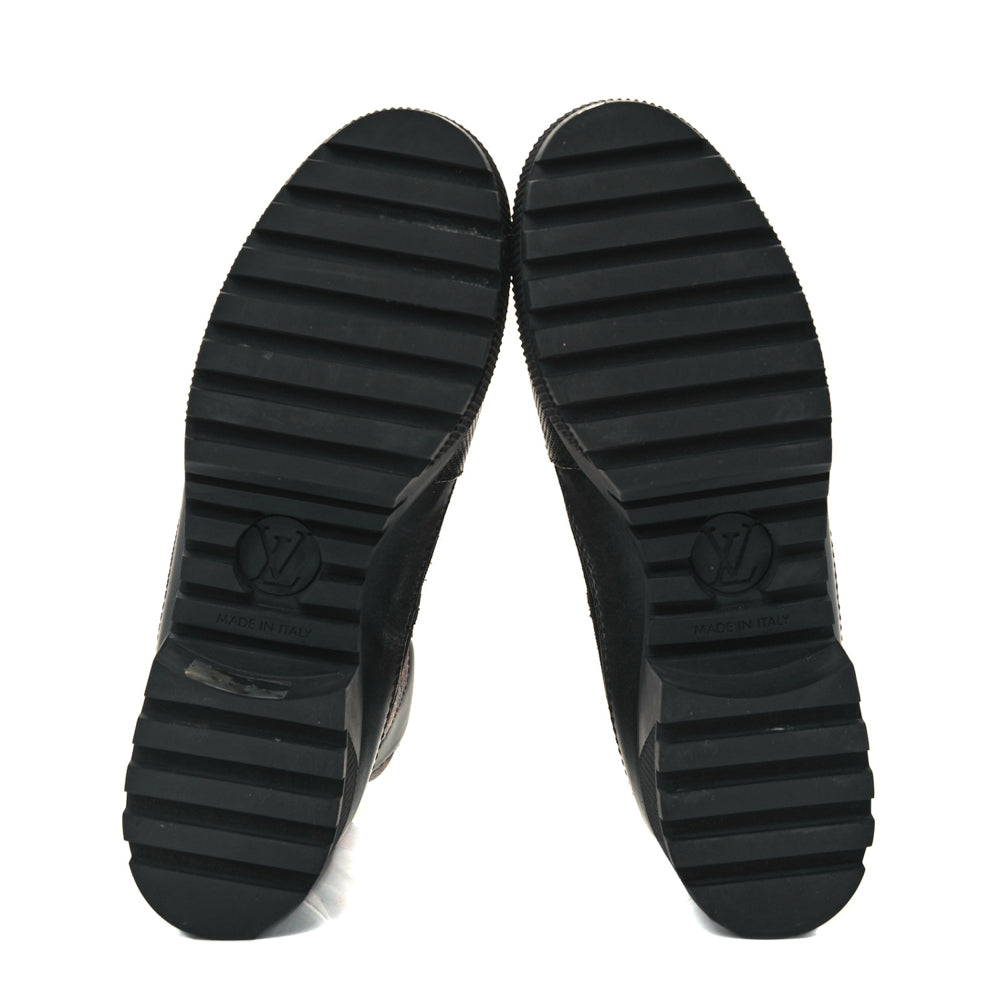 Louis Vuitton Brown/Black Suede And Coated Canvas Laureate Catogram  Platform Ankle Boots Size 37.5 Louis Vuitton