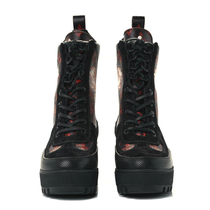 Louis Vuitton x Nigo Leather Hiking Boots - Black Boots, Shoes - LVNOU20268