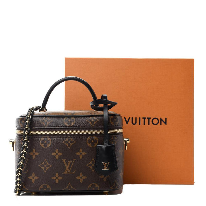 Louis Vuitton Vanity PM Brown Canvas Coated Reverse Monogram Receipt