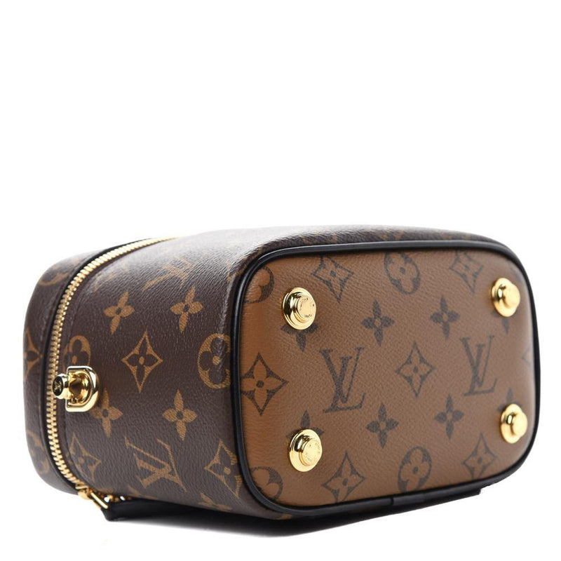 LOUIS VUITTON Vanity PM Monogram Reverse Canvas Crossbody Bag Brown