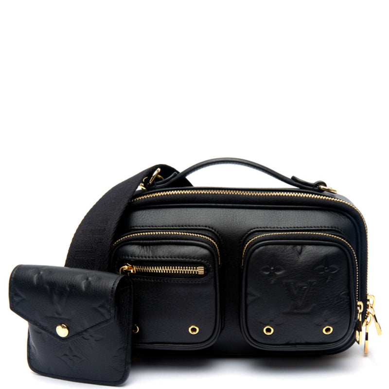 Louis+Vuitton+Utility+Crossbody+Black+Leather for sale online