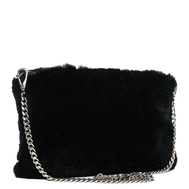 MIU MIU Black Rabbit Fur Bag