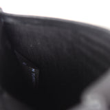 Miu Miu Black Matelassé Leather Crystal Card Holder Wallet