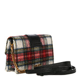 Miu Miu Tartan Plaid Wool Jewel Crystal Bag