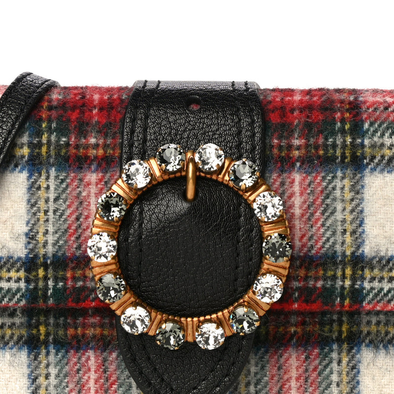 Miu Miu Plaid Jewel Crystal Bag