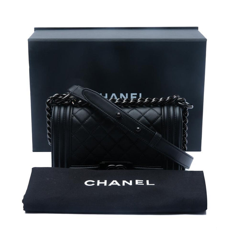 CHANEL Boy Black Caviar WOC Wallet On Chain Zipper Shoulder Bag For Sale at  1stDibs