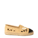 Chanel Beige Fabric Grosgrain CC Espadrille 