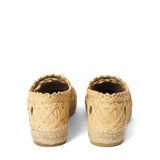 Chanel Beige Fabric Grosgrain CC Espadrille 