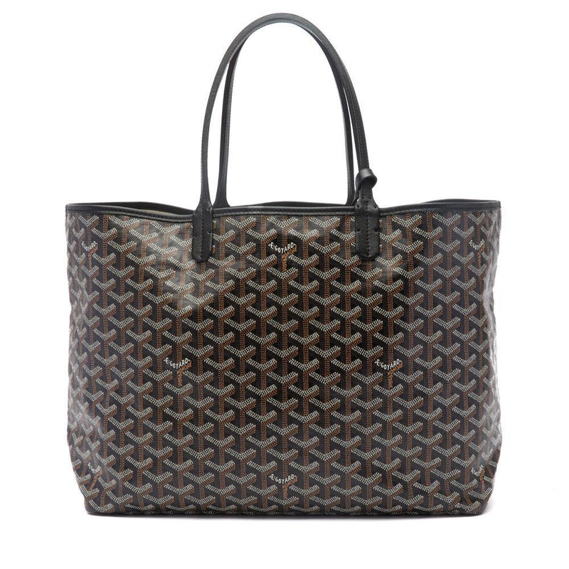 Coated Canvas Saint Louis PM Tote Bag Black.