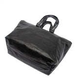 Balenciaga Black Leather Carry All Tote Bag