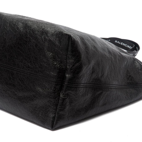 Balenciaga Black Leather Carry All Shopper M Travel Bag