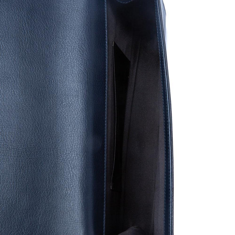 Calfskin Monogram Large Belle De Jour Clutch Dark Blue.
