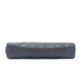 Chanel Quilted Caviar Timeless CC Large Frame Clutch Bag Grey.