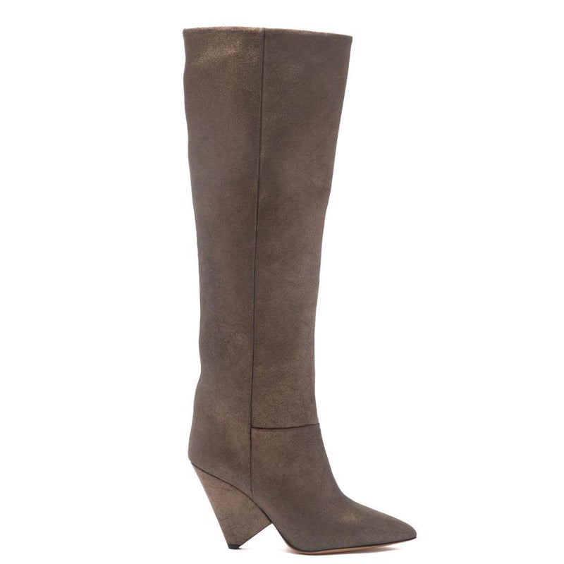 Isabel Marant Metallic Leather Lokyo Knee High Boots