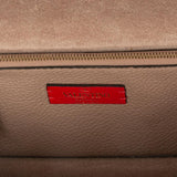 Grainy Calfskin Leather Rockstud Clutch Bag Poudre Beige.