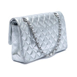 Chanel Metallic Leather Classic Medium Double Flap Bag
