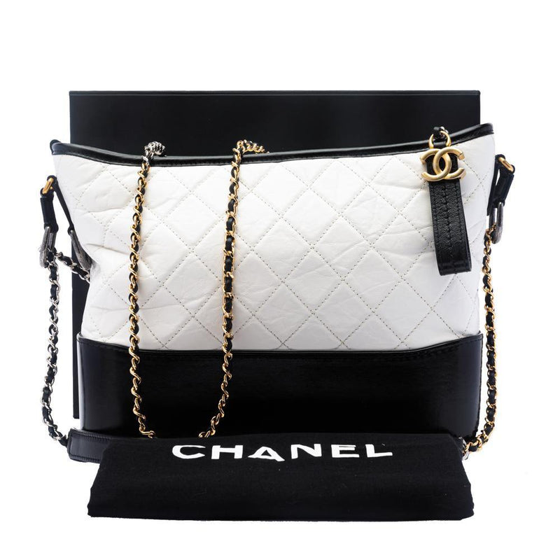 Chanel Gabrielle Medium Calf Black / White