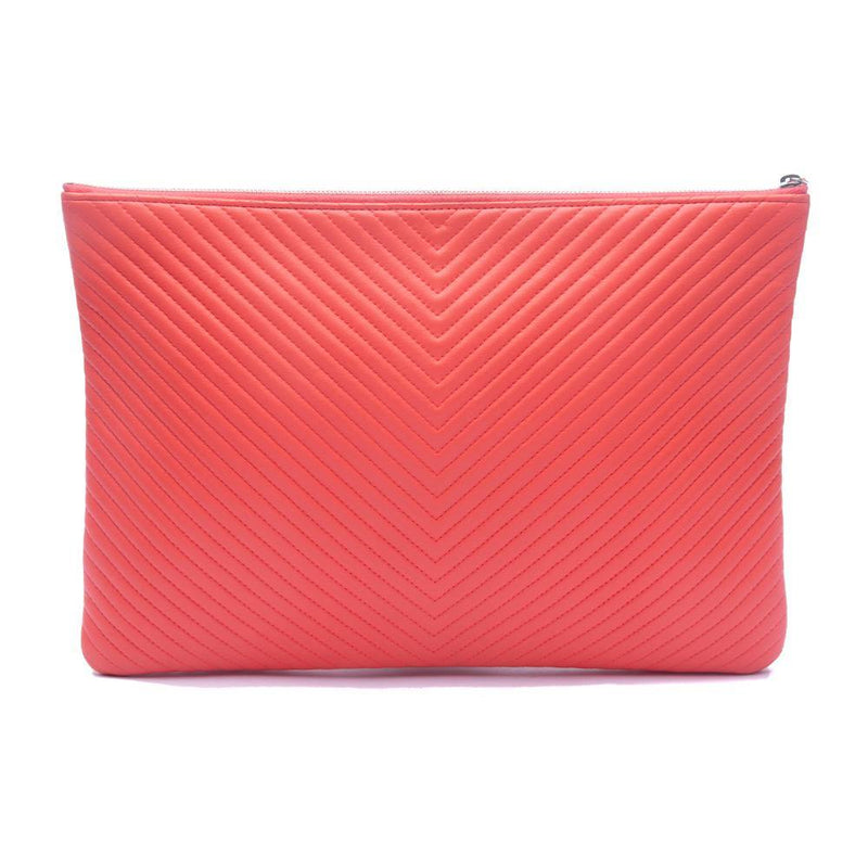 Chanel Large Zip Pouch Clutch