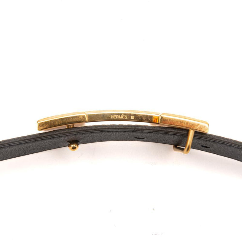 Hermes Black/Etoupe Swift and Epsom Leather Reversible Constance Belt 90 CM  Hermes