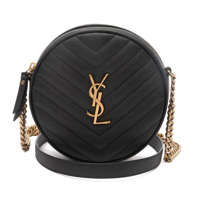 Saint Laurent Monogram Small Camera Bag in Black Grained Calfskin - SOLD