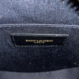 YVES SAINT LAURENT Vinyle Round Chevron Leather Camera Crossbody Bag B